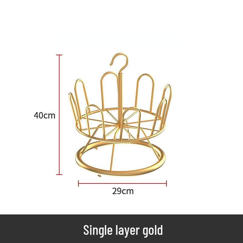 Rotating Wrought Iron Outdoor Sandal & Shoe Drying Rack with Stand