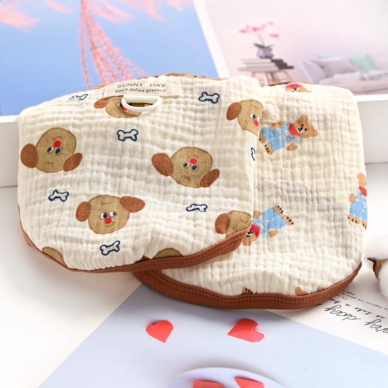 ins Japanese and Korean cotton yarn pet dog dog cat clothes small dog spring and summer home thin vest