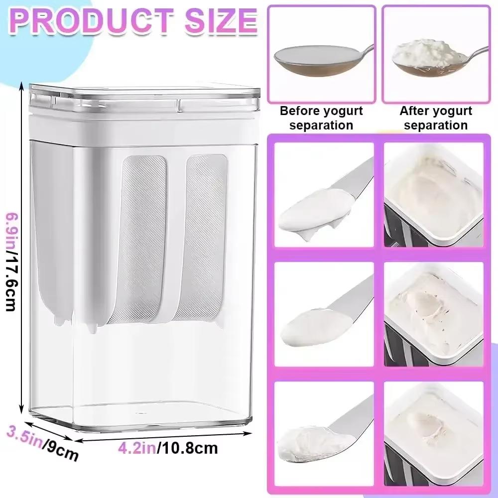 Yogurt Filter Stainless Steel Filter Greek Yogurt Machine Whey Separator Tool Cheese Water Separator Kitchen Tools