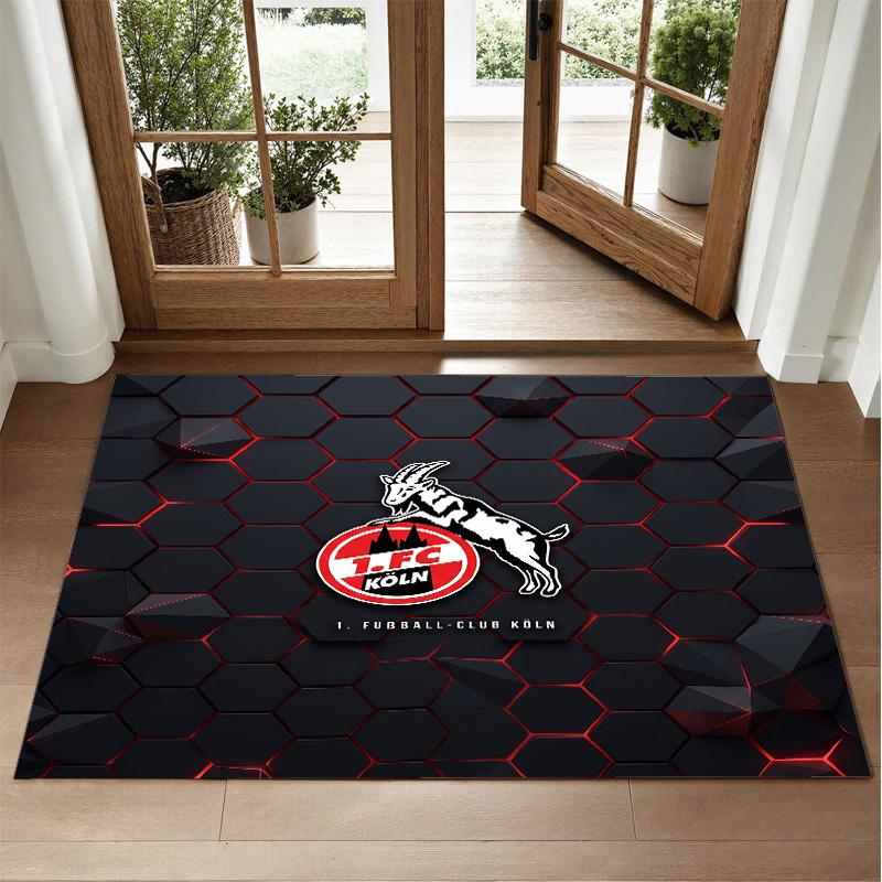FC Köln Design Crystal Velvet Rug Soft Decorative Mat for Bedroom Entrance