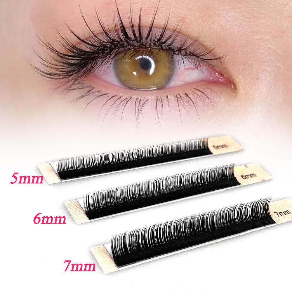 

Natural Matte Black Brown Lower Eyelash Extensions 5-7mm