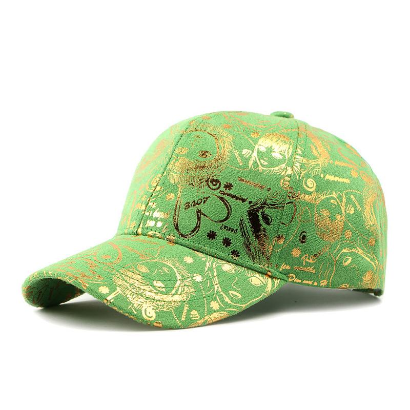 Neue Graffiti Baseballkappe, Goldprägung Outdoor Hip-Hop Joker Kappe, Street Cool Baseballmütze, Für Männer und Frauen Sportkappe Adjustable