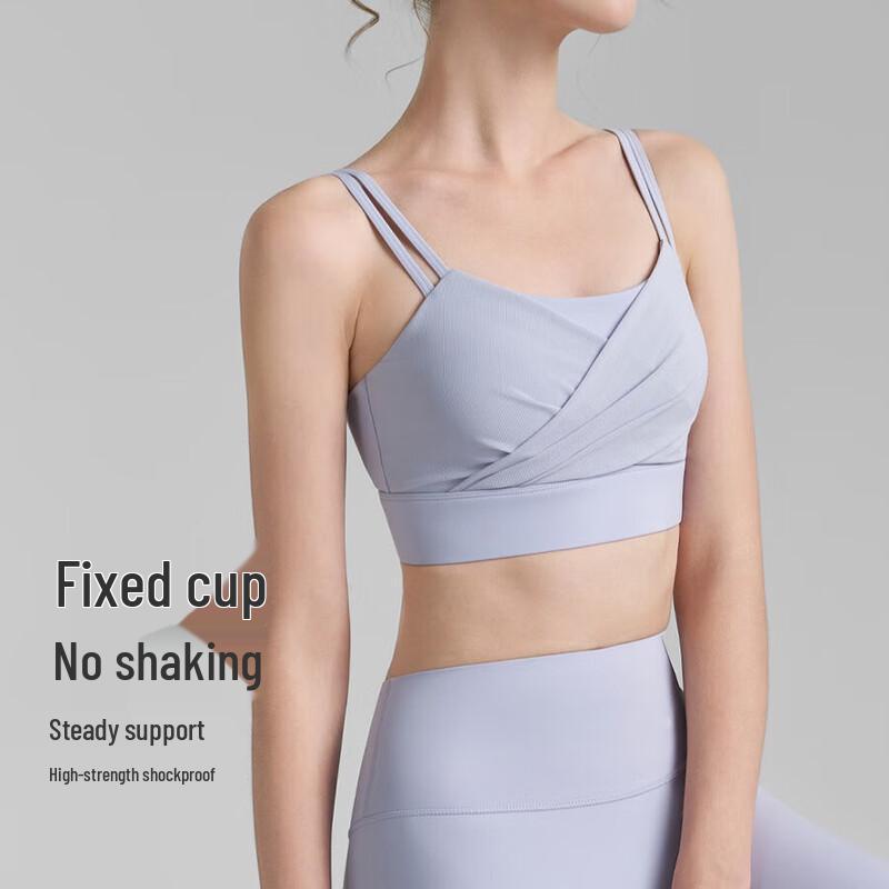 Mesh Pleated Yoga Sports Bra
