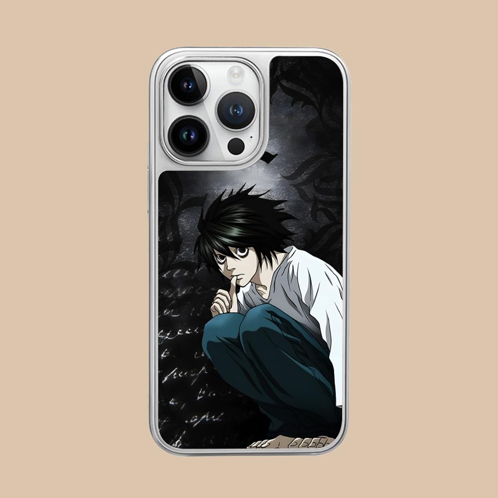 Death Note L Lawliet Mobile Phone Case for iPhone 17 16 15 14 13 12 11 Air Pro Max Plus Silver Plating Colorful Cover Pretty