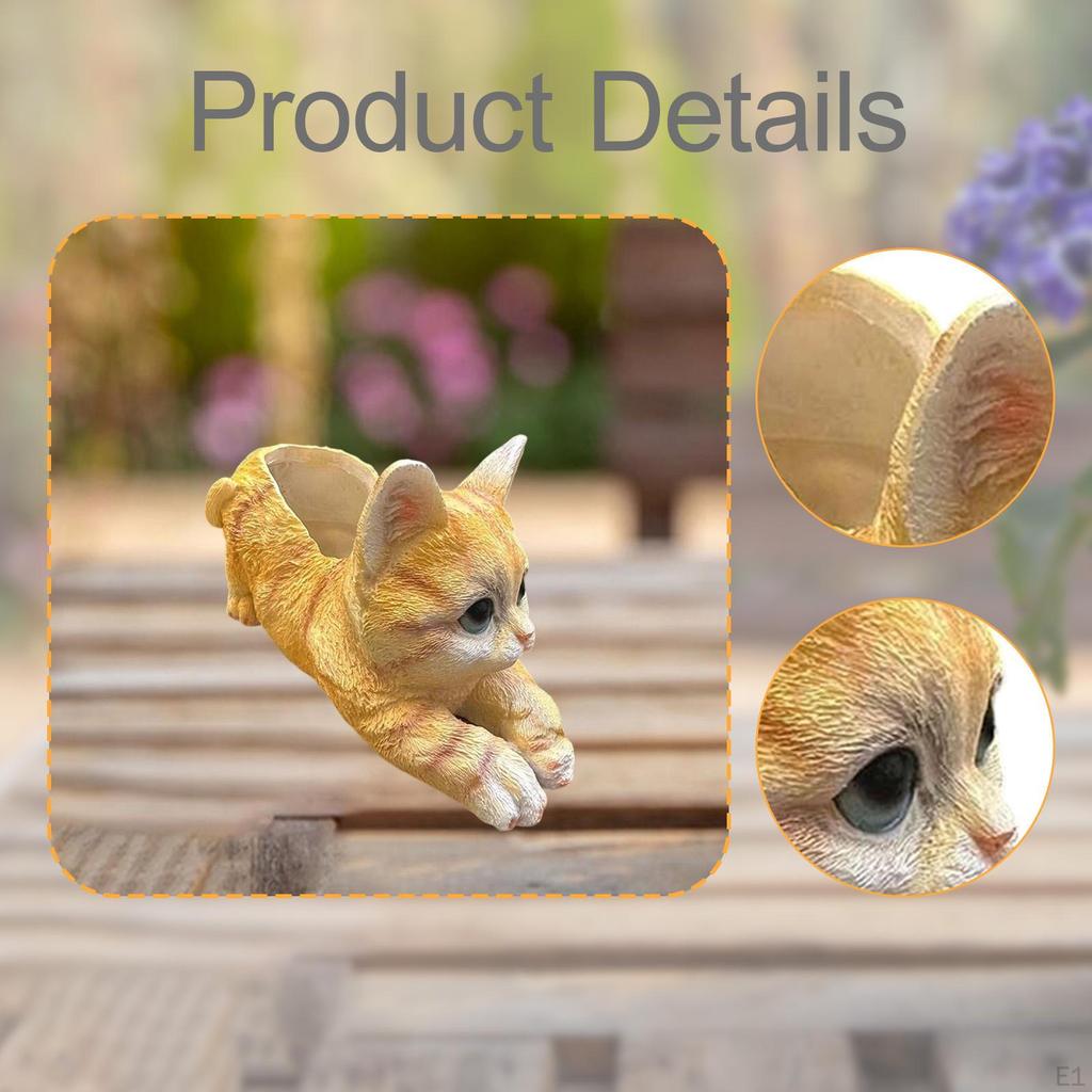 Pot, Plant Resin Decorative Sculpture, Ornament Suitable for Bookshelf, Desk, Hallway