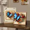 Latest Year Decorations 3D Picture Frame Construction Blocks Flowers Small Blocks Diy Girls Boy Kid Toy Wedding Birthday Christmas Gifts
