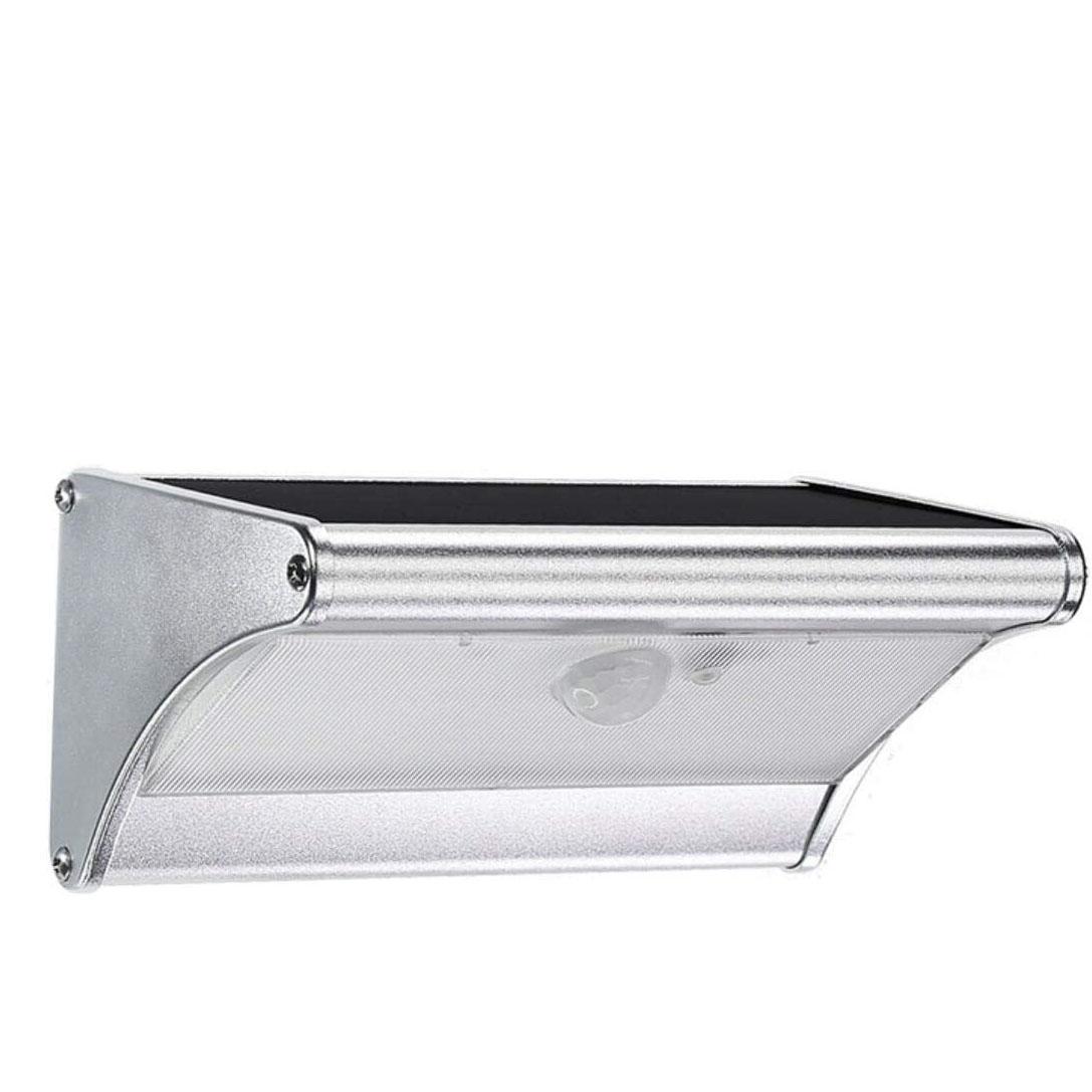 

Солнечный прожектор с датчиком движения, алюминиевые солнечные светодиодные настенные светильники, корпус, наружная водонепроницаемая охранная лампа для садового забора White