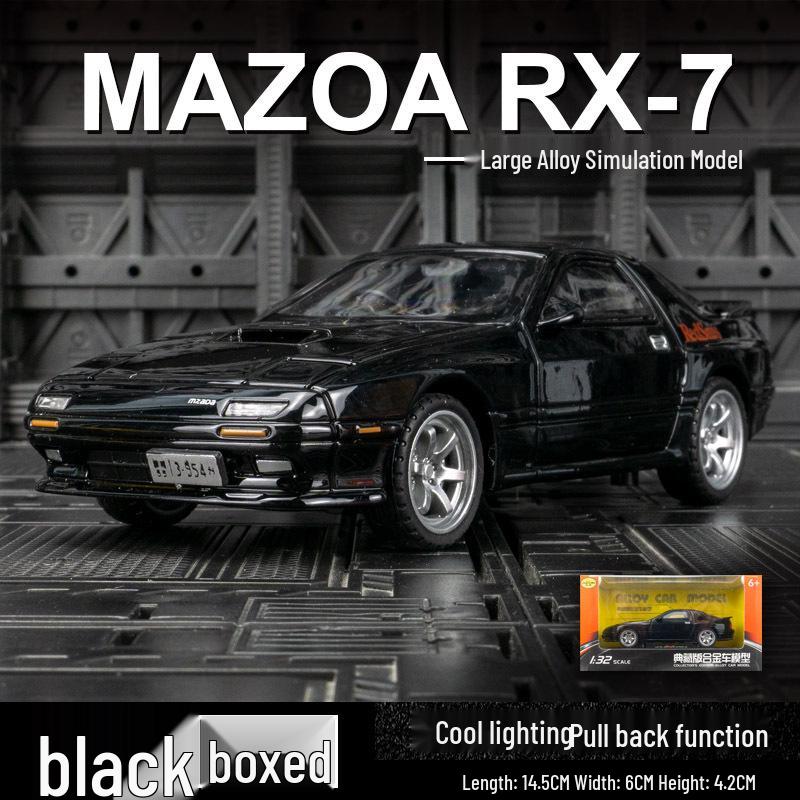 Zhongyuanxing RX-7 Alloy Coupe Car Model with Pull Back, Sound, and Light Features