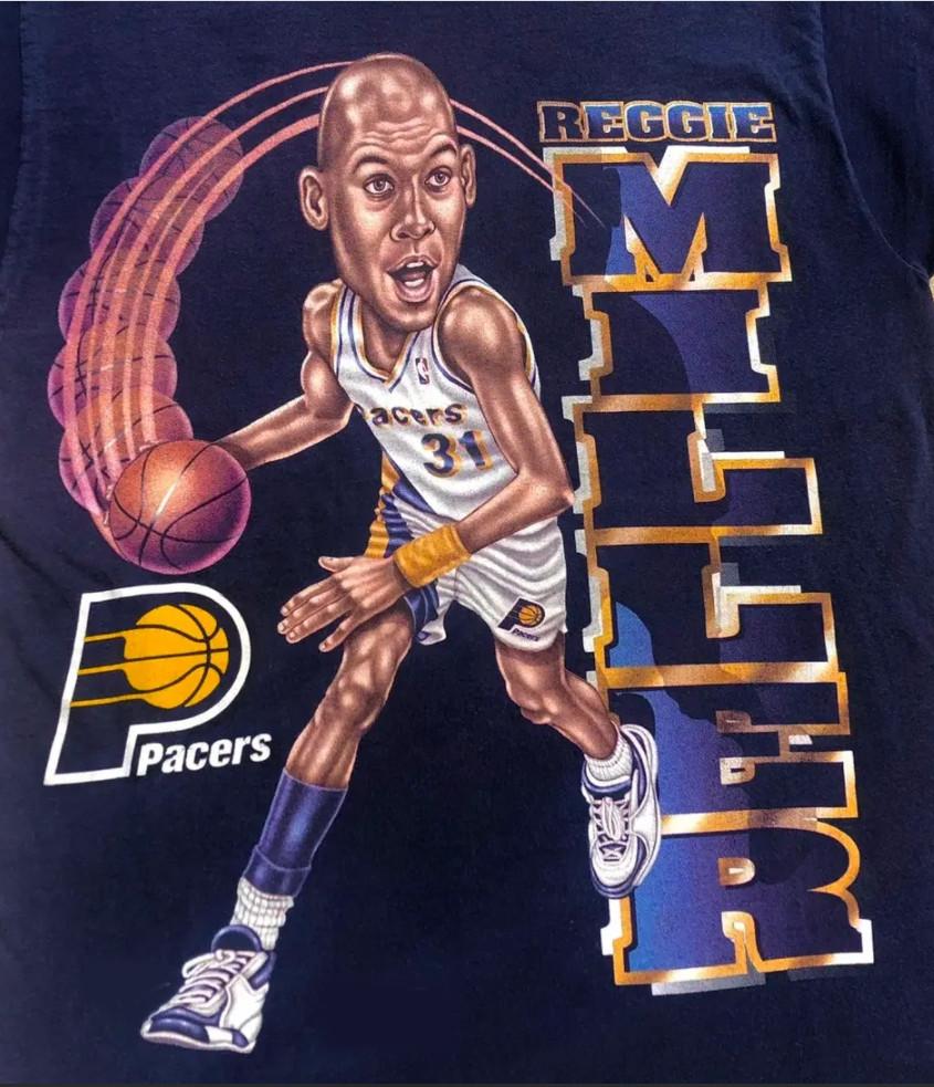Reggie Miller T-shirt Black Cotton Tee All Sizes JJ3999