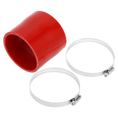 X AUTOHAUX 1 Set Diamètre Intérieur 76-80mm/2.99"-3.15" Longueur 76mm/2.99"-3.15" Tuyau Silicone Droit Rouge, Silicone