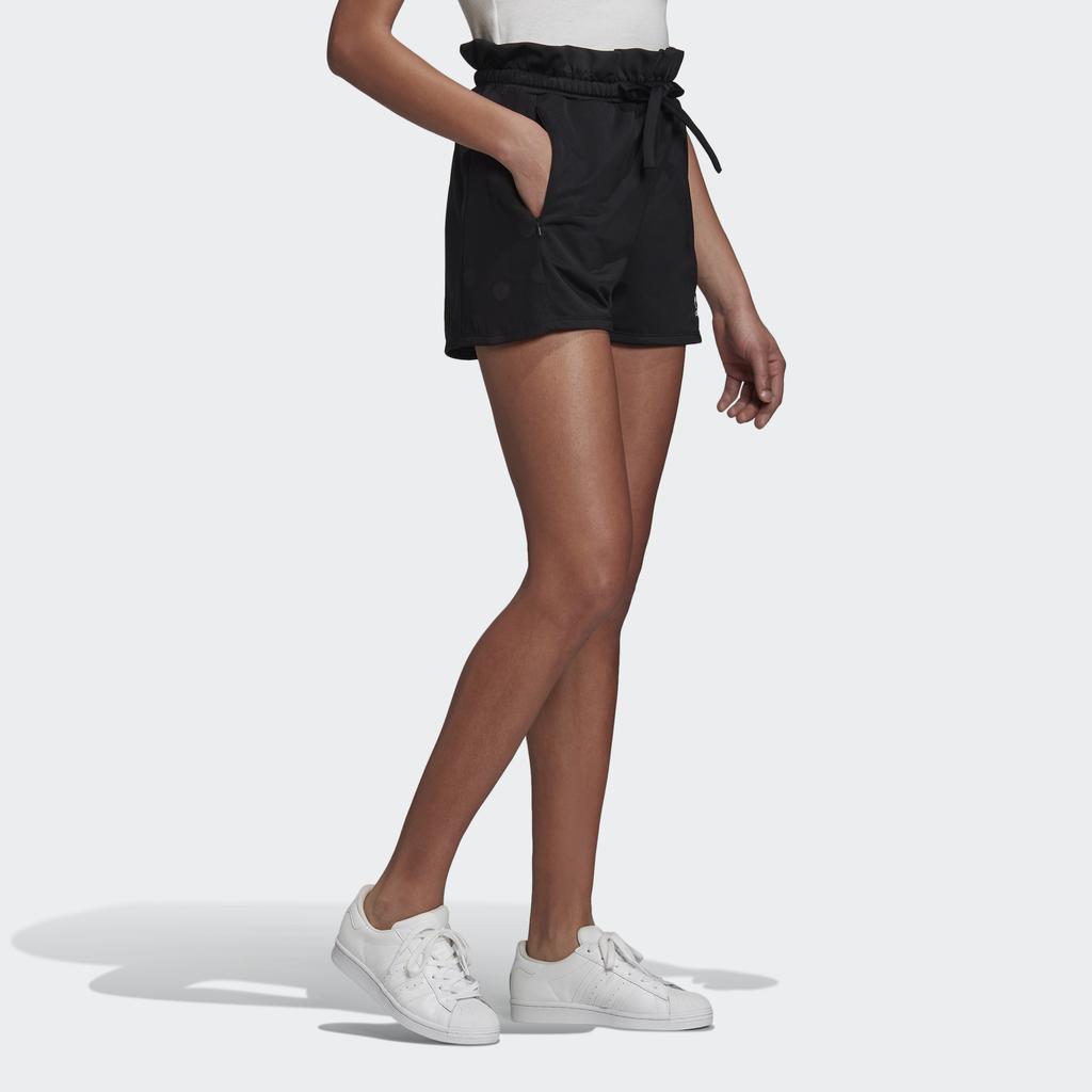 Adidas Originals Bellista Shorts Casual Breathable Ruffled Waist Sports Shorts Women shorts Black GJ6572