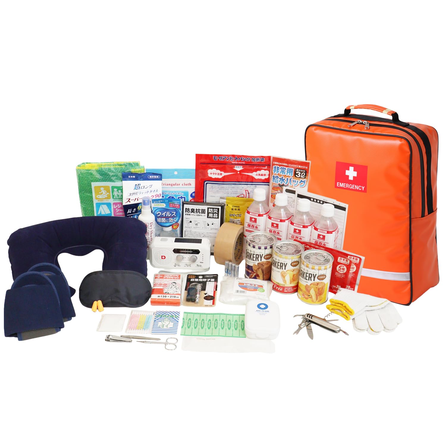 Disaster Preparedness Supervised by a Disaster Prevention Winner of the mybest A Disaster Preparedness Kit with Numerous Uses in Areas Earthquake оранжевый