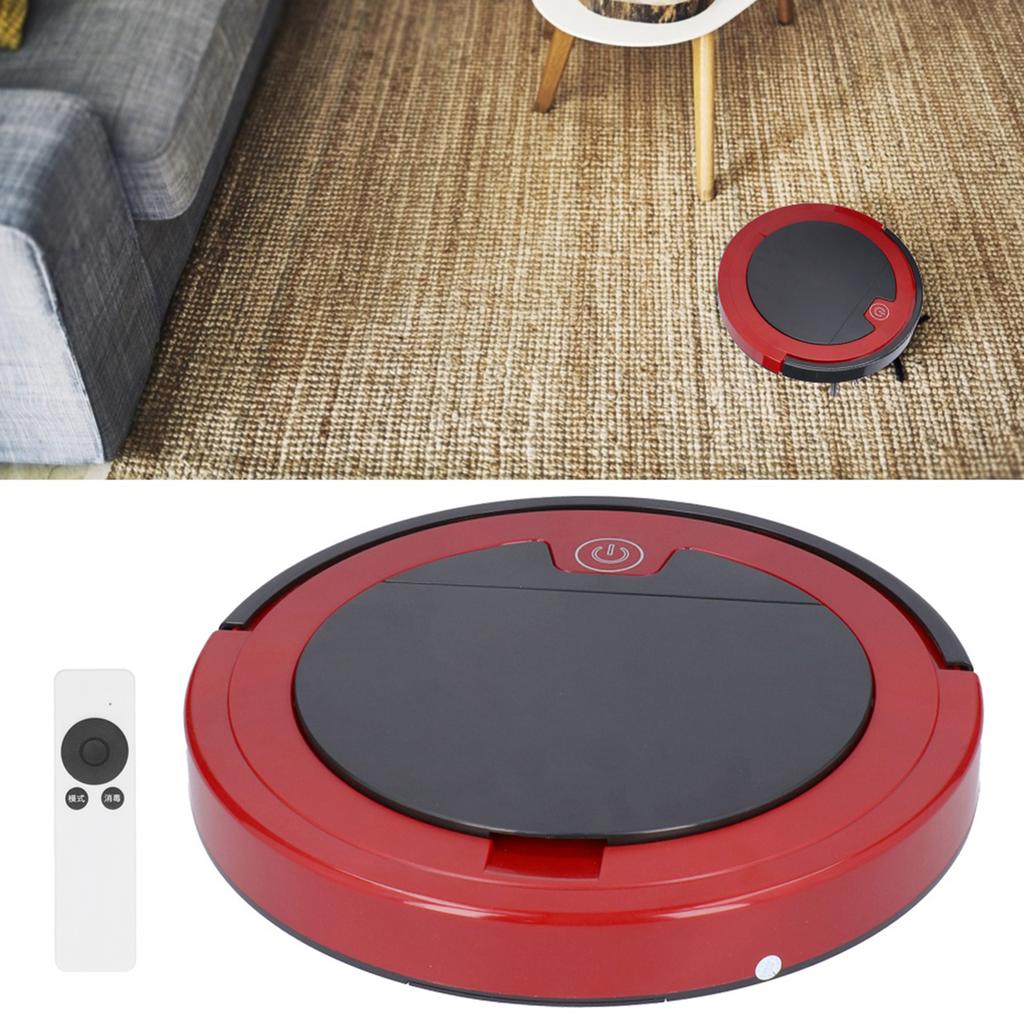 Inteligentní dálkové ovládání USB dobíjecí podlahový zametací robot vysavač DC5V červený