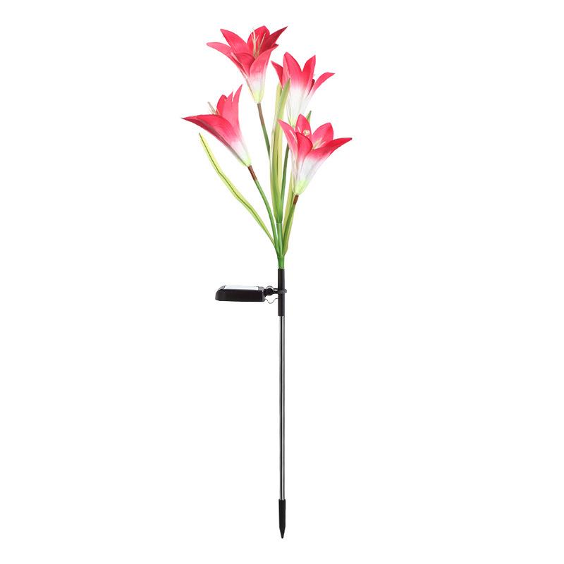 Rainproof Outdoor Solar LED Lily Flower Garden Lamp Courtyard Solar Lamp