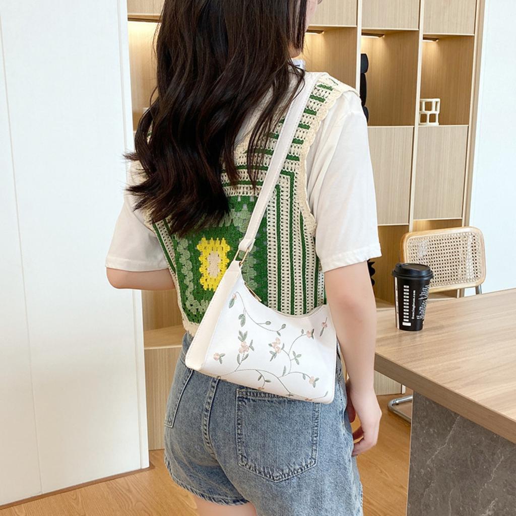 New Minimalist, Embroidered Armpit Bag, Versatile Women's Bag, Shoulder Bag, Women's Bag