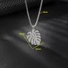 Monstera Leaves Pendant Stainless Steel Vintage Choker Necklace For Women Clavicle Chain Cool Charms Necklaces Cadenas Mujer