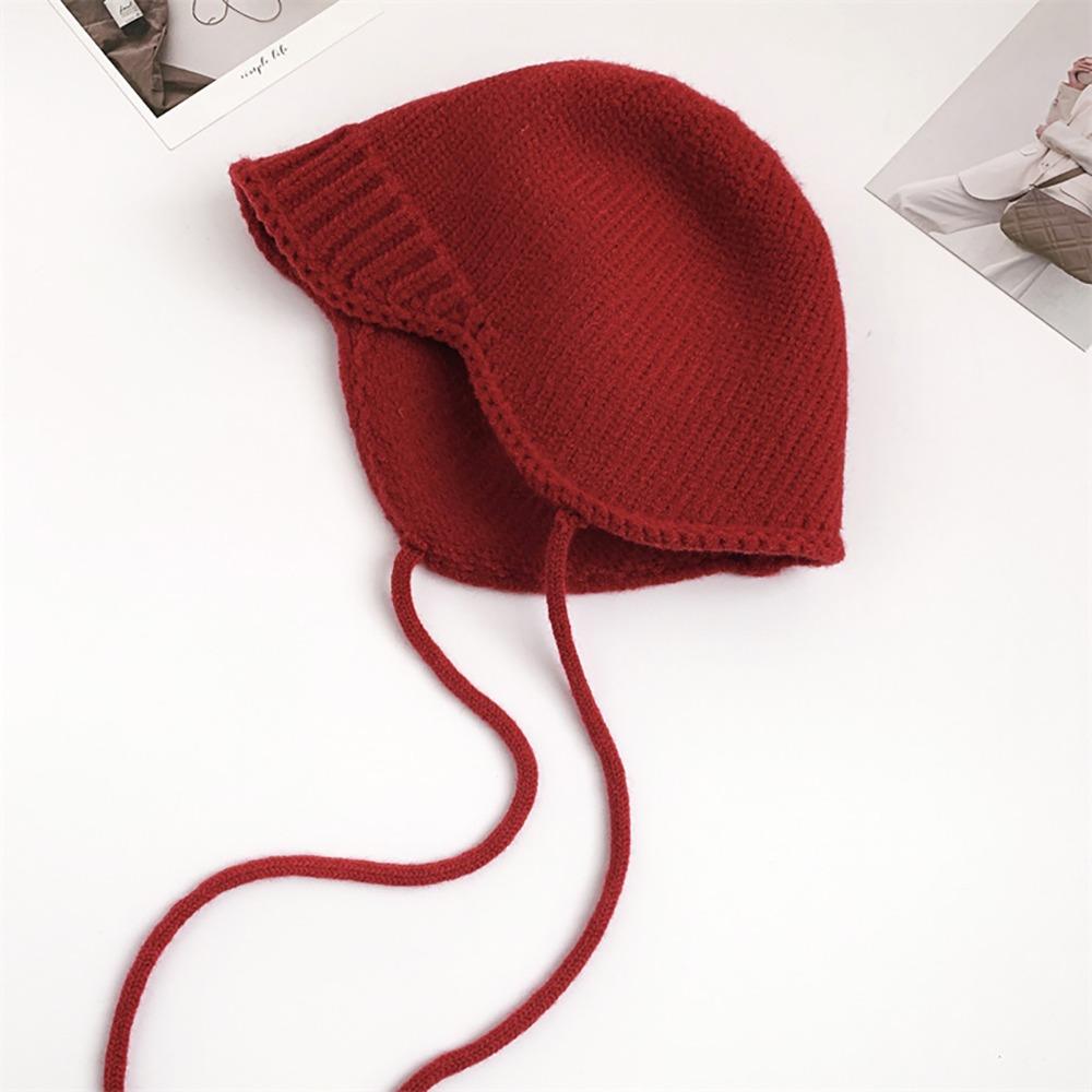 Windproof Beanie Cap Warm Earmuffs Cap New Knitted Cap  Women
