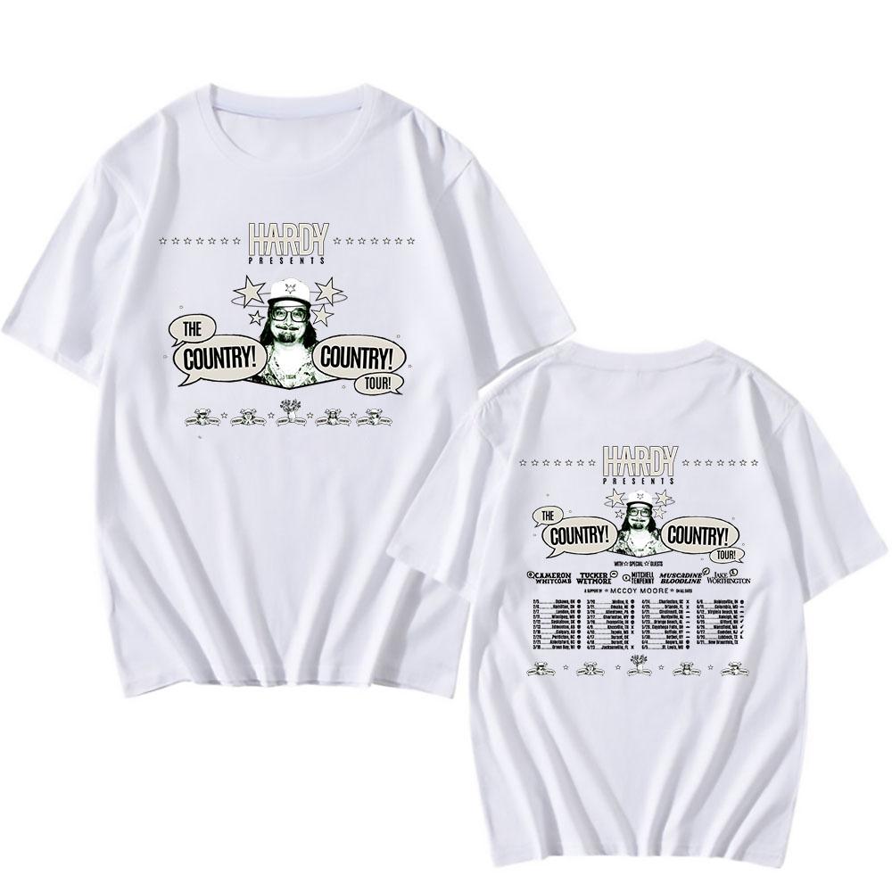 HARDY THE COUNTRY! COUNTRY! TOUR 2026 T-shirt Unisex Streetwear Short Sleeve Cotton Tshirts Graphic Print Clothing Tees