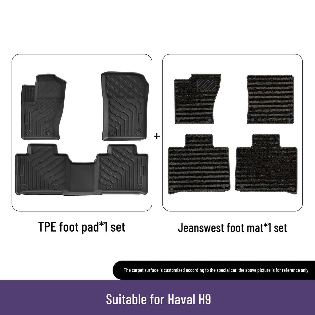 2024 Haval H9 TPE 3D All-Weather Floor & Trunk Mats