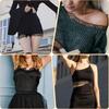 2Yards Black Lace Embroidery Fabric DIY Lace Applique Craft Sewing Ribbon