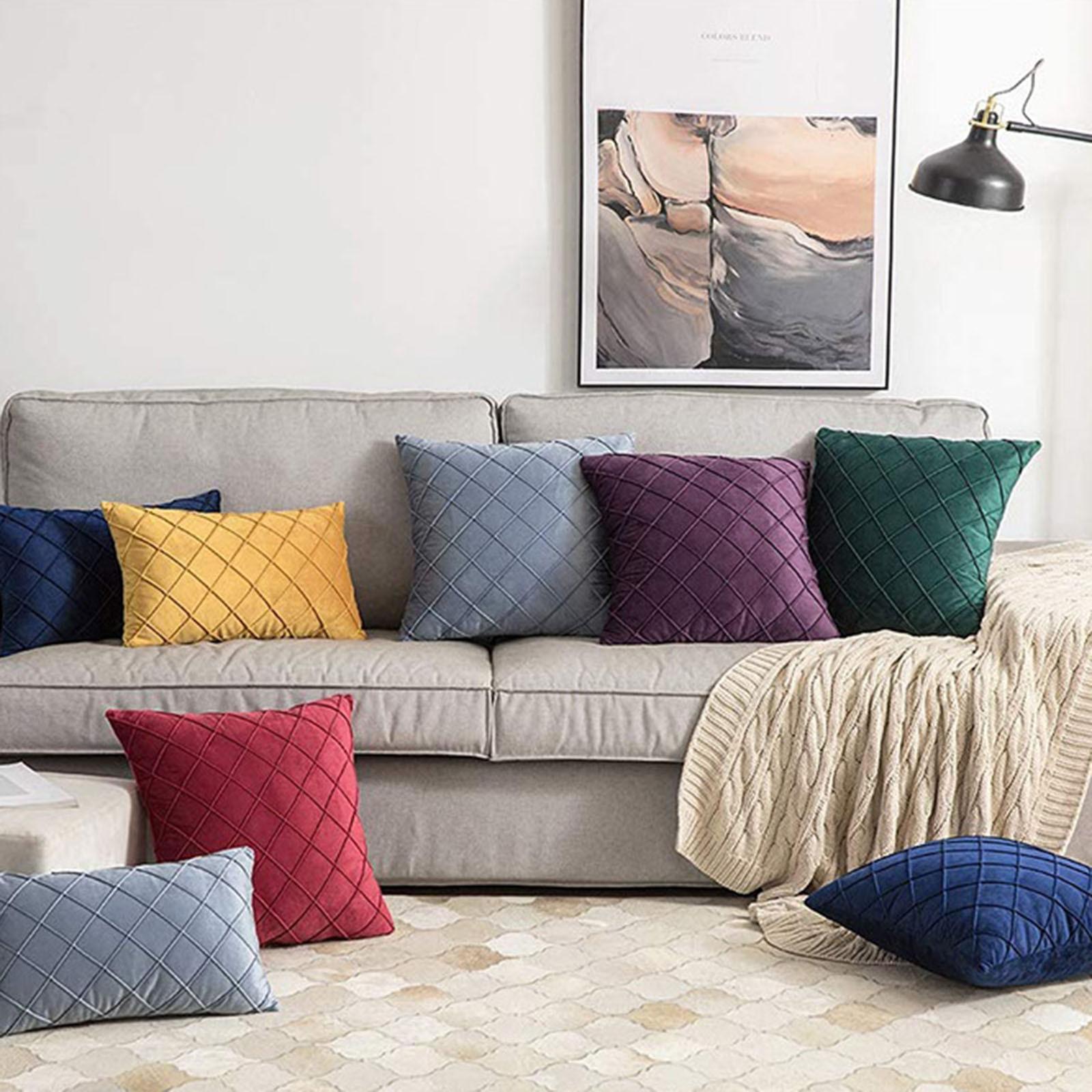 

Большой чехол для подушки, супермягкий вельветовый чехол для подушки, полосатый декоративный чехол для подушки для кровати, дивана, весеннего домашнего декора 43 см