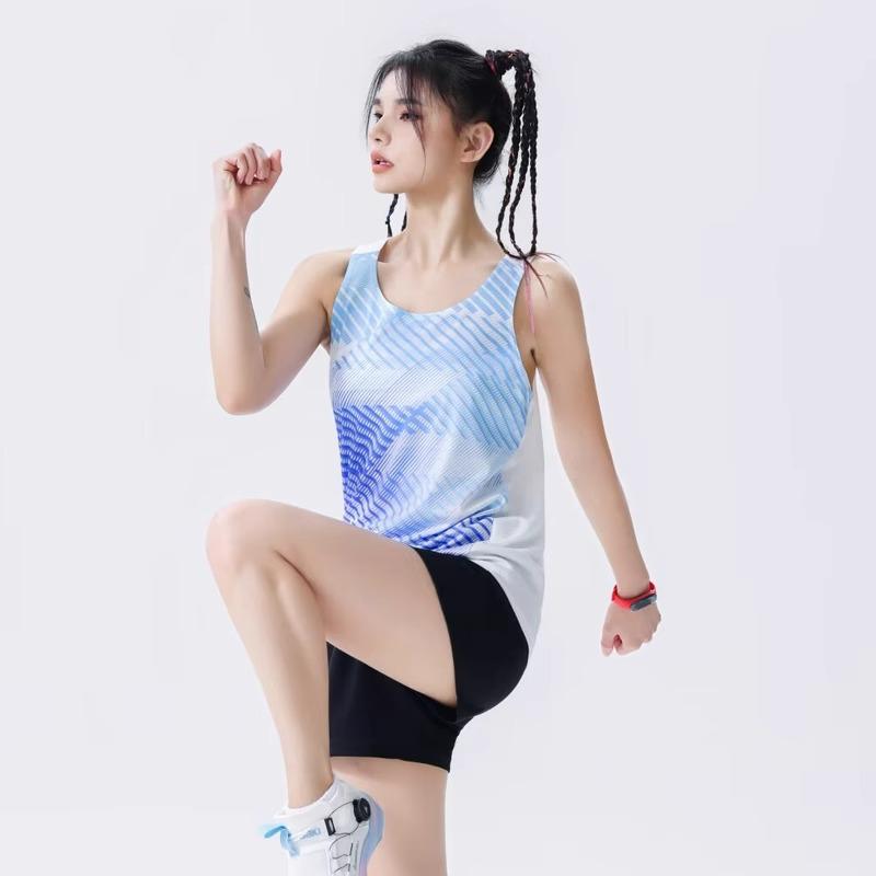 Unisex Track & Field Suit Set - Training Vest & Three-Point Pants for Running & Hurdles