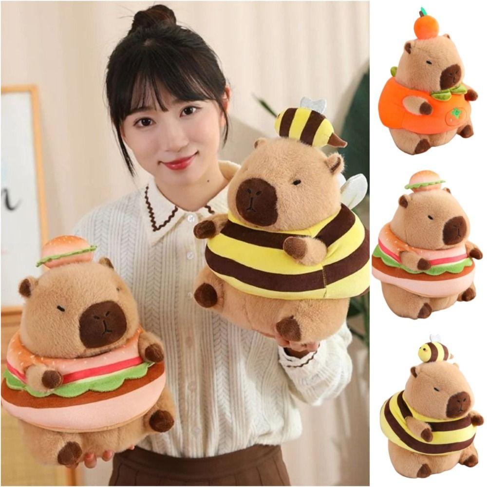 

Пчела Капибара превращается в плюшевую игрушку пчела бургер животные щенок кукла игрушка подарок на день рождения