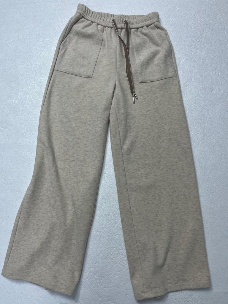 Damen Freizeit-Herbsthose mit weitem Bein und Fleece-Futter
