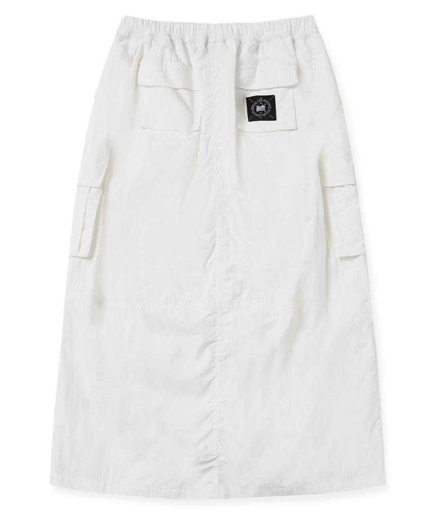Brown Bless W Tag Puckering Nylon Skirts - Ivory