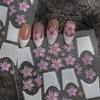 Wearable Nail Art Stickers Free Hand-Painted 3D Sculpted Nail Art Stickers Flower Jelly Nail Art Stickers