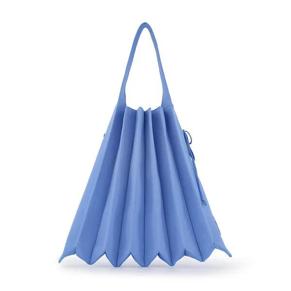 Lucky Pleats Knit L Cerulean Blue