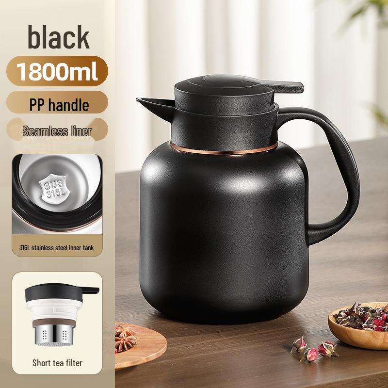 

316L Stainless Steel Insulated Teapot for Tea and Water Separation, Large Capacity, Old White Tea Brewing 1.8L Insulated