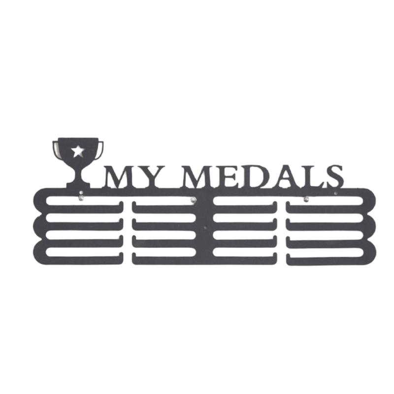 

Multifunctional Iron Medals Holder Wall Hanging Shelf Decorative Sports Awards Display Stand Practical Medals Organizer