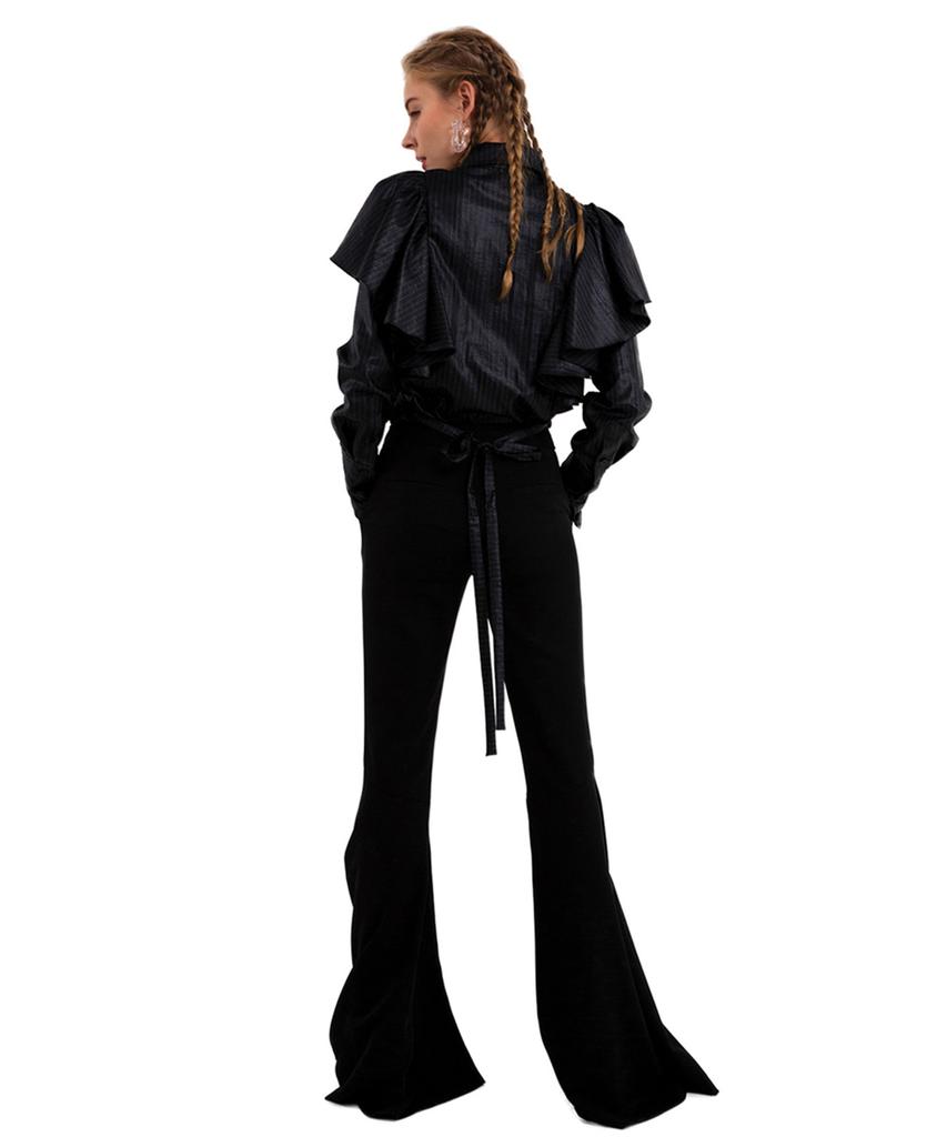 GREEDILOUS Black Flare Pants