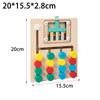 Wooden Color Matching Brain Teasers Game Activities Sorting Play Early Educational Travel Toy