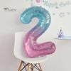 40-Zoll-Ballon mit auffälligen, leuchtenden Farben und passenden Zahlen für Weihnachten, Geburtstag, Party, große Zahl, Ballon, Geschenk, Partyzubehör