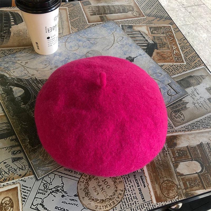Beret ladies vintage woolen casual painter hat a simple bei hat trend