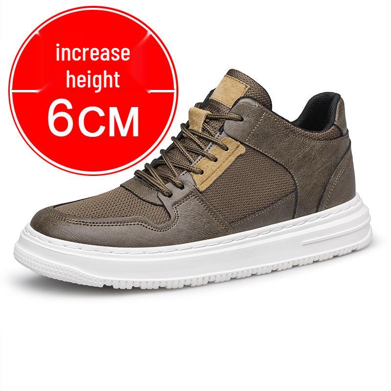 Men s 8CM Height Boosting Breathable Mesh Sneakers - Trendy Korean Style 38