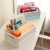 Foldable Storage Basket Stackable Collapsible Basket Folding Desktop Organizer with Handles for Snacks Stationery Cosmetics Laundry Room Pantry