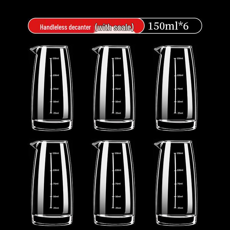 Kristall Baijiu Karaffe Set mit kleinen Luxus-Weingläsern