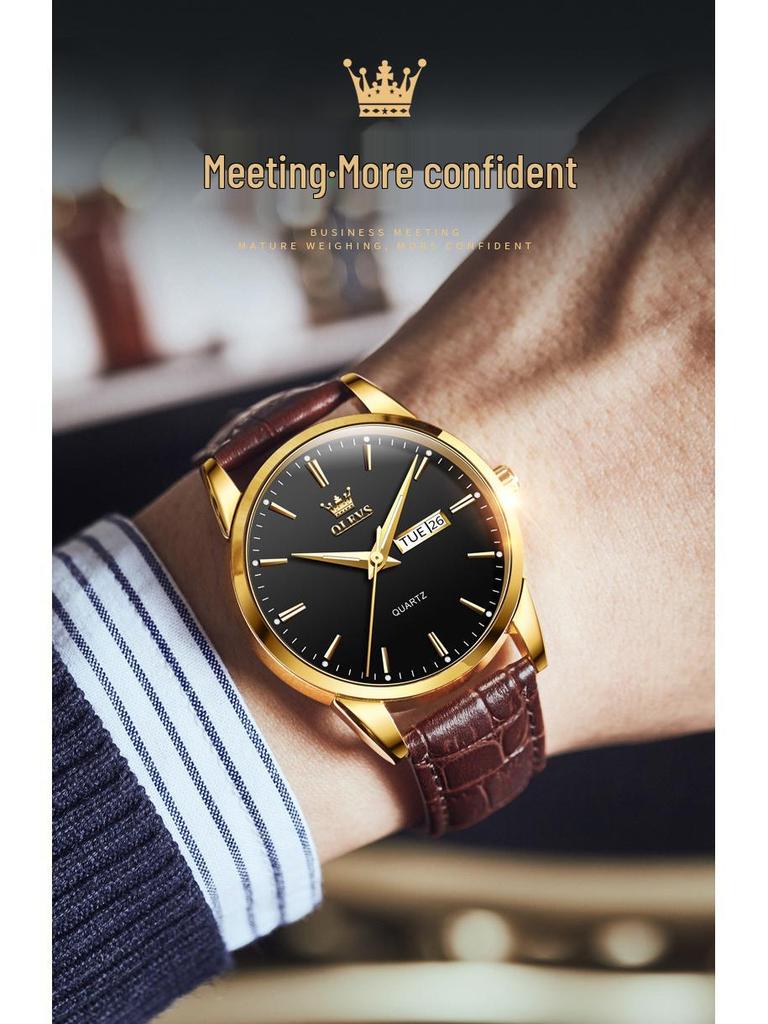 Oulishi Men's Waterproof Quartz Business Watch