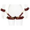 BDSM PU Leather Waist To Wrist Restraint Harness Set Adjustable Bondage Belt with Cuffs Slave Role Play Adult Sex Toy for Women