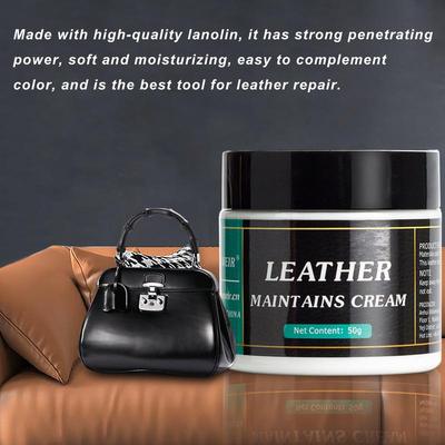 50g Car Leather Seat Color Restorer Multi-Surface Leather Repair Balm Professional Leather Recoloring Cream for Car Seats Shoes
