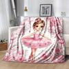 1pc Ballet Printing Lightweight Flannel Blanket, Comfortable and Warm Blanket, for Camping Sofa Bed and Couch Office, Gift