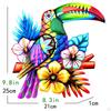 Creative Parrot Wall Art Sculpture Hanging Decor Ornament Metal for Living Room Home