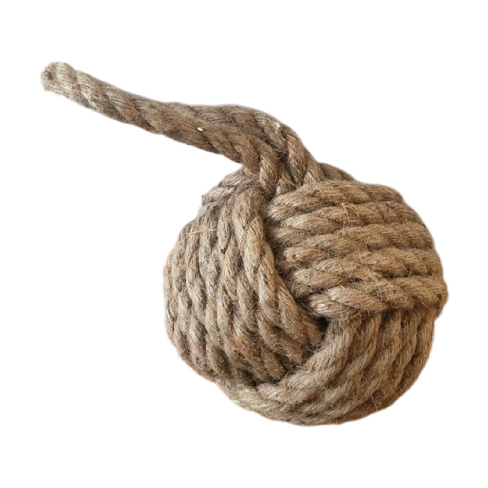 

Mediterranean Style Door Stopper,Home Decorative Rope Ball Weighted Outdoor Door Stop,for Creative Restaurant and Bar Decoration коричневый