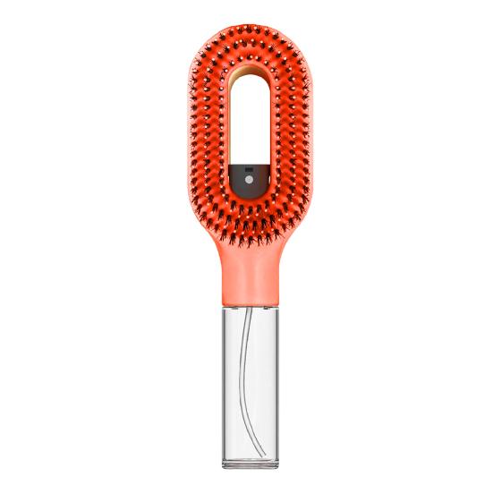 

2-In-1 Misting Hair Brush with Built-In Water Spray Curly Wavy Straight Hair Detangling Wet Dry Hairbrush Travel Friendly Anti-Frizz Hair Comb