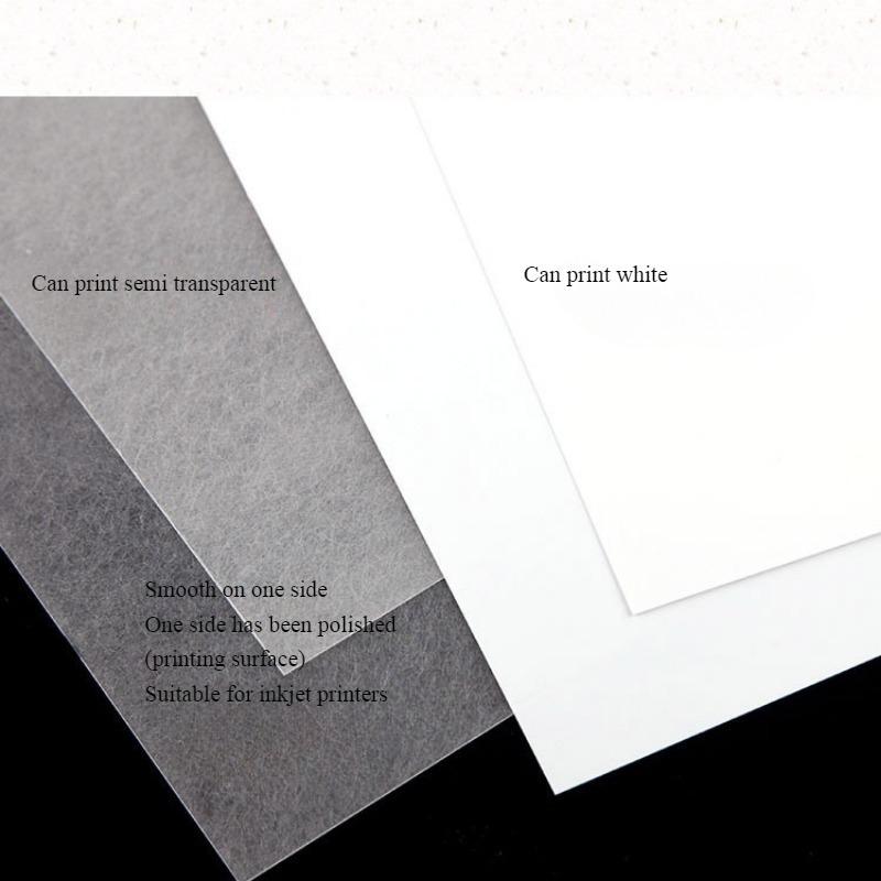 Printable Shrink Dink Sheets Semi-Transparent Shrinky Films Papers for Inkjet Printer for DIY Crafts Gifts and Keychain Ornament