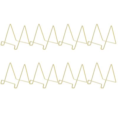 LAVERNA Tabletop Gold Wire Book Stand, Easel, Photo Frame, Colored Paper, Catalog, Metal Dish Stand (8 Pieces)