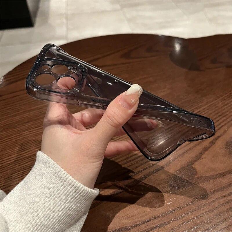 Anti-Knock Transparent Case for iPhone 15 14 Pro Max 13 12 11 X Xs Max XR 7 8 Plus SE 2020 2022 SE2 SE3 Soft Clear TPU Phone Back Cover Cases